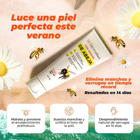 DERMABEE® - Crema tópica con Veneno de abejas para las Manchas y Verrugas